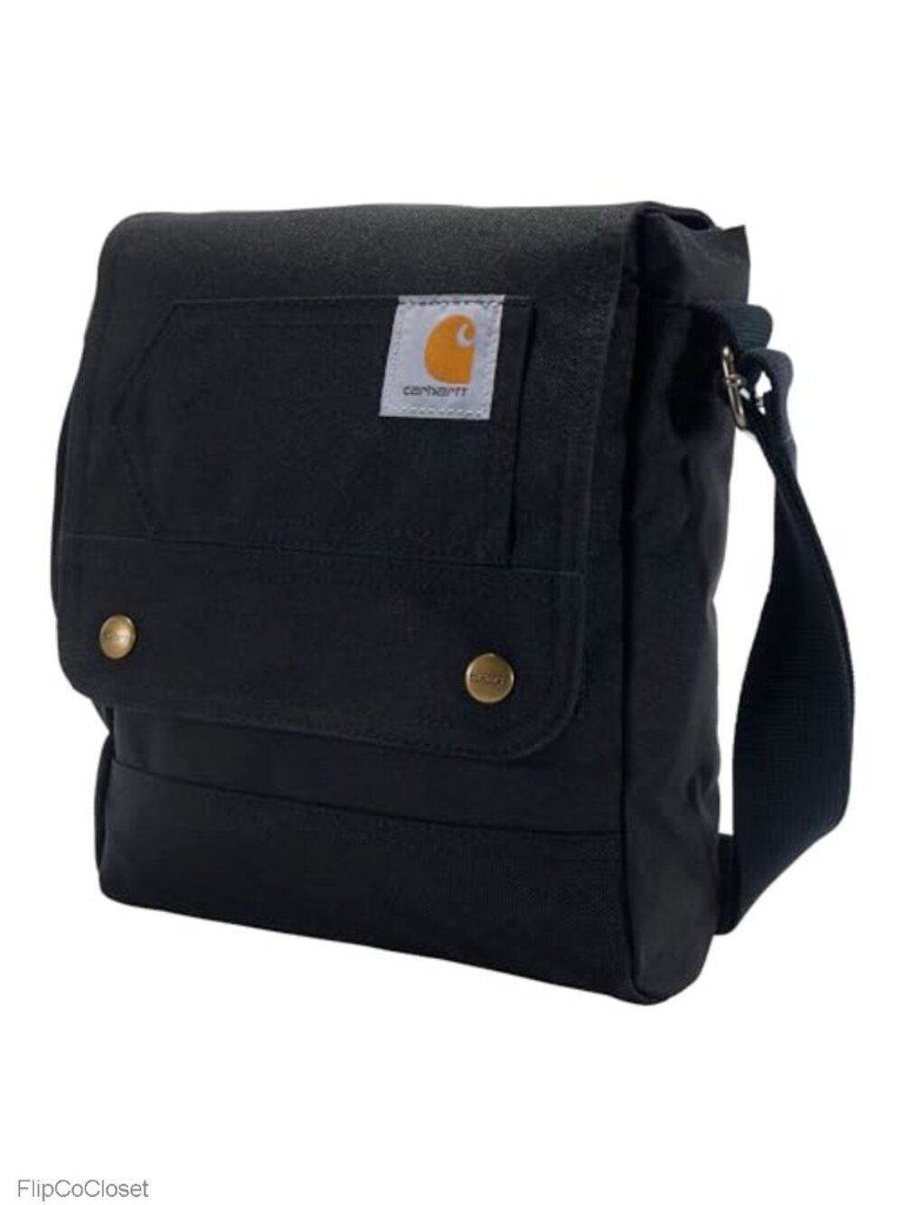 Durable Water-Repellent Crossbody Bag, Flap Snap